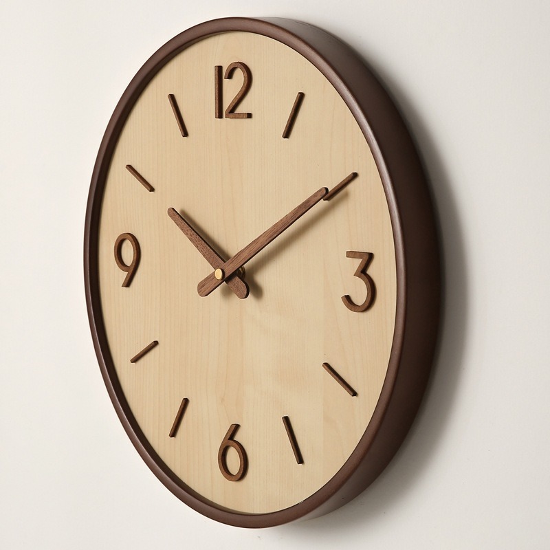 Resin Art Clock - 현대 나무 침묵 예술 벽시계 간단한