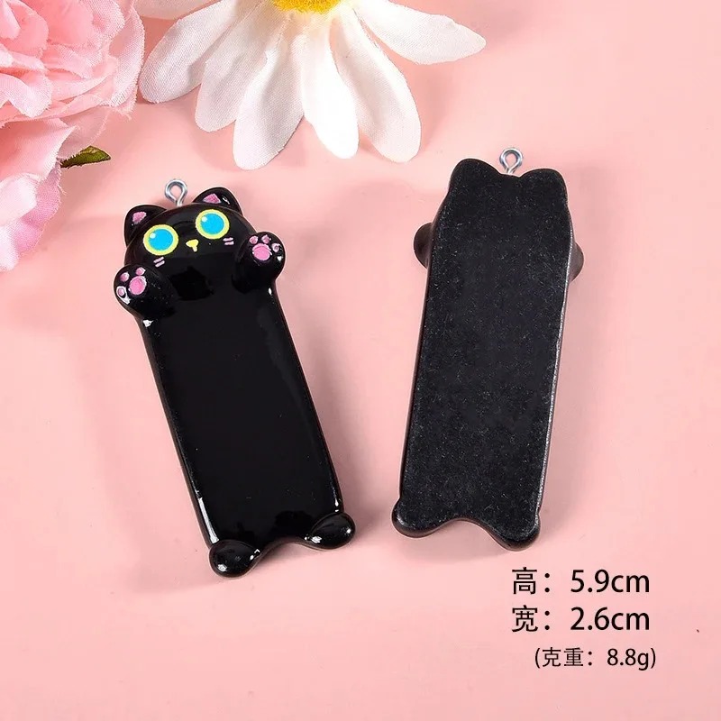 Resin Art Keychain - 5개의 사랑스러운 만화 고양이 레진 참
