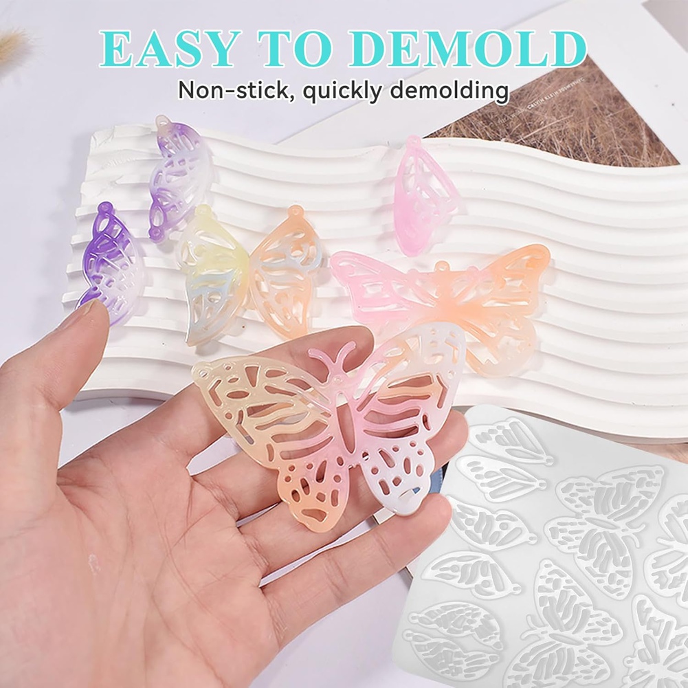 Resin Art Earrings Kit - A20I 143개 레진 귀걸이 몰드 키트