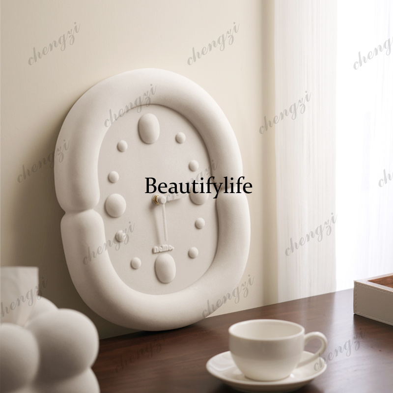Resin Art Clock - 무소음 미적 벽시계 거실 디자이너 패션