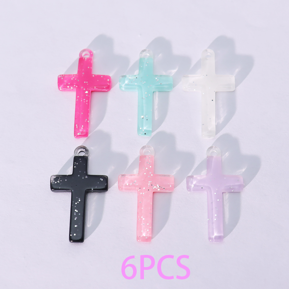 6개 DIY 귀걸이 펜던트 플랫백 레진 십자가 참 장식 - Resin Art Keychain 리뷰 및 가격