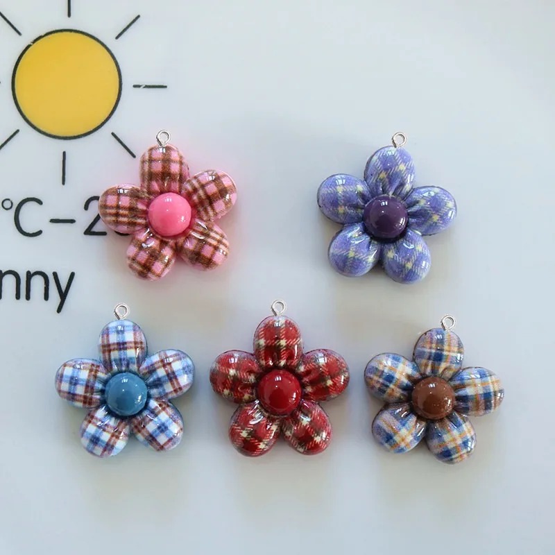 10개입 달콤한 꽃 모양 플래너 레진 펜던트, 쥬얼리  - Resin Art Keychain 리뷰 및 가격