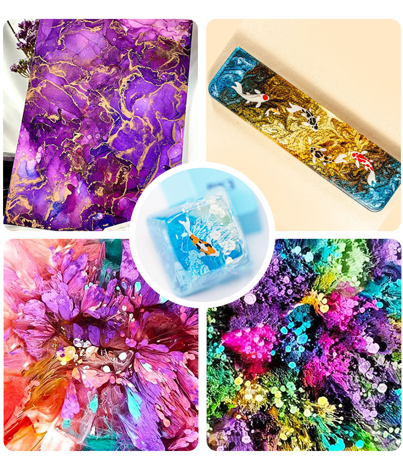 알코올 잉크 아트 에폭시 송진 안료, DIY UV 에폭 - Resin Pigment Alcohol Ink 리뷰 및 가격