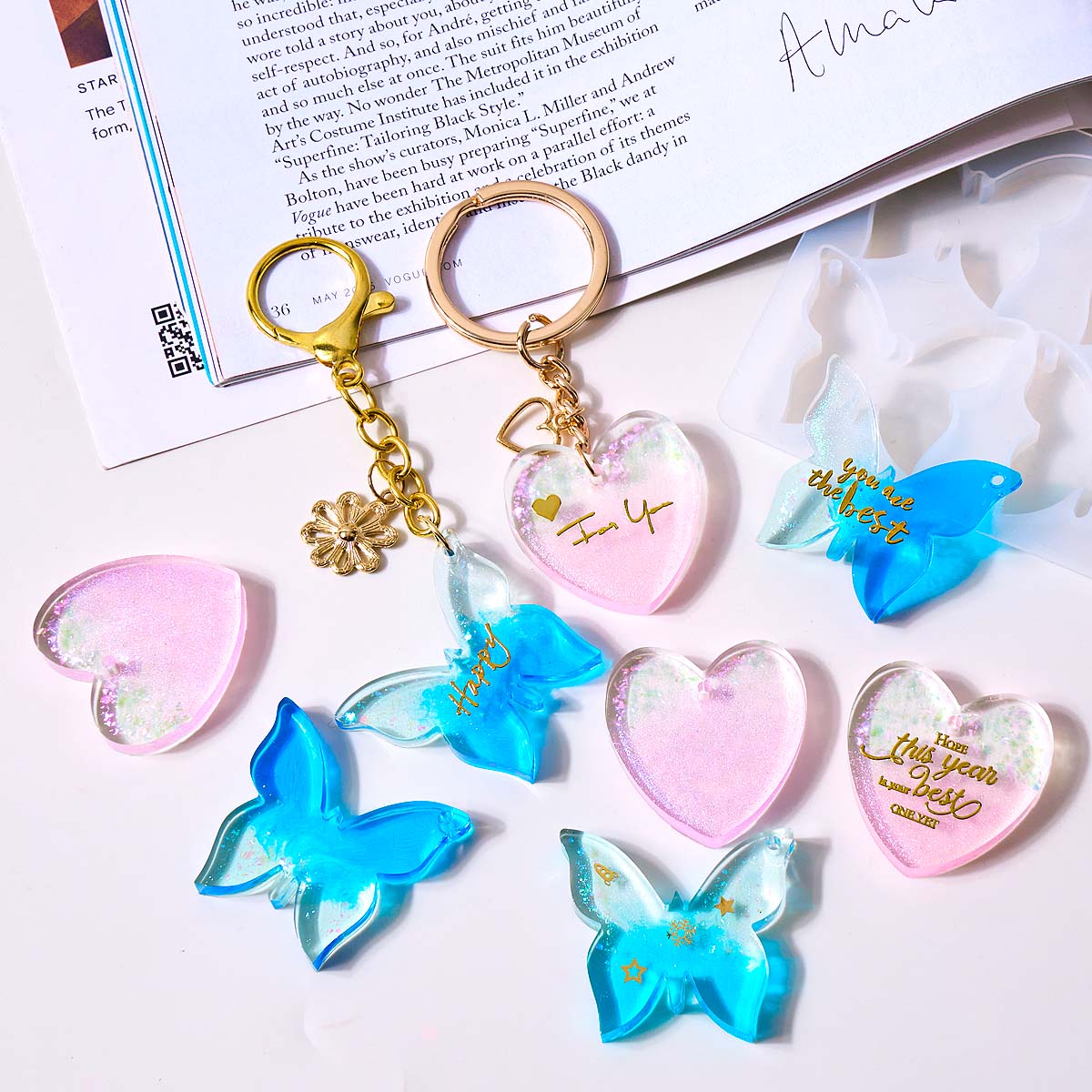 6개의 구멍이 있는 귀걸이 실리콘 몰드 DIY 하트 나 - Resin Art Keychain 리뷰 및 가격