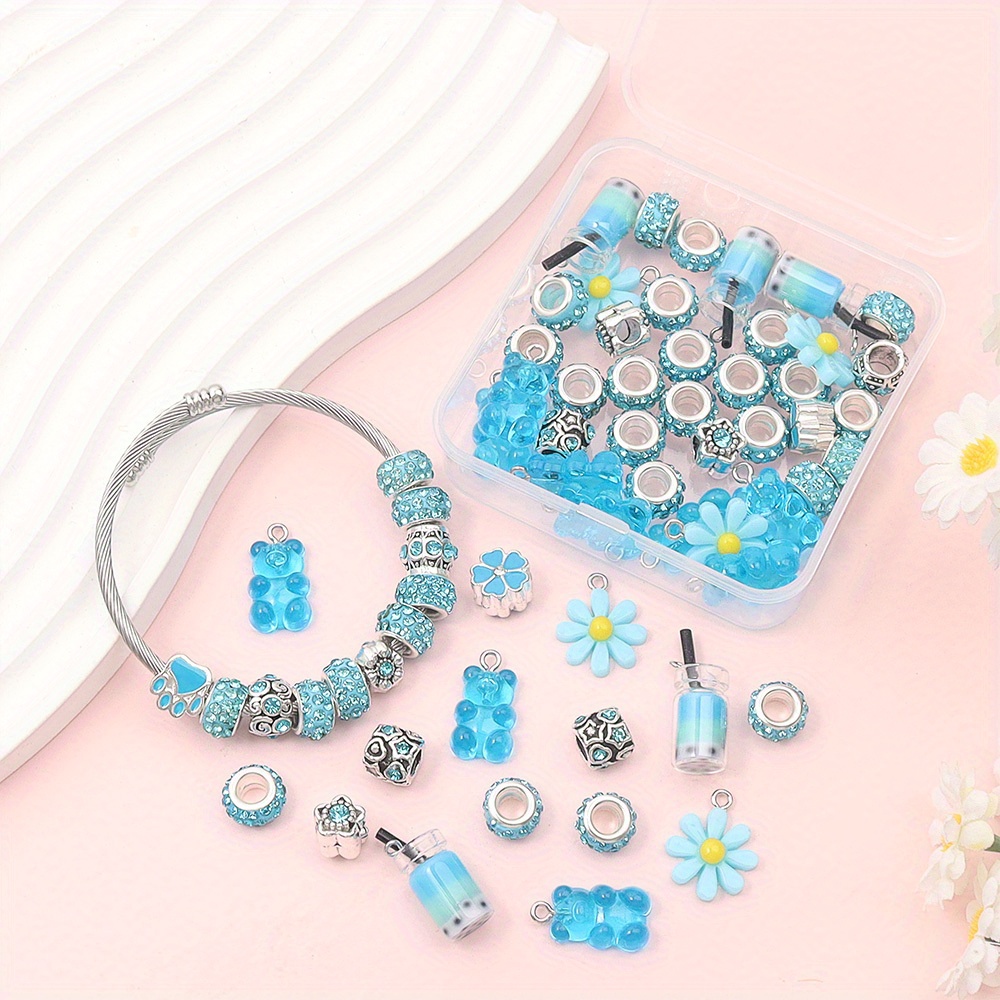 62pcs 혼합 색상 유럽 대형 구멍 구슬 쥬얼리 만들 - Resin Art Beach Theme 리뷰 및 가격