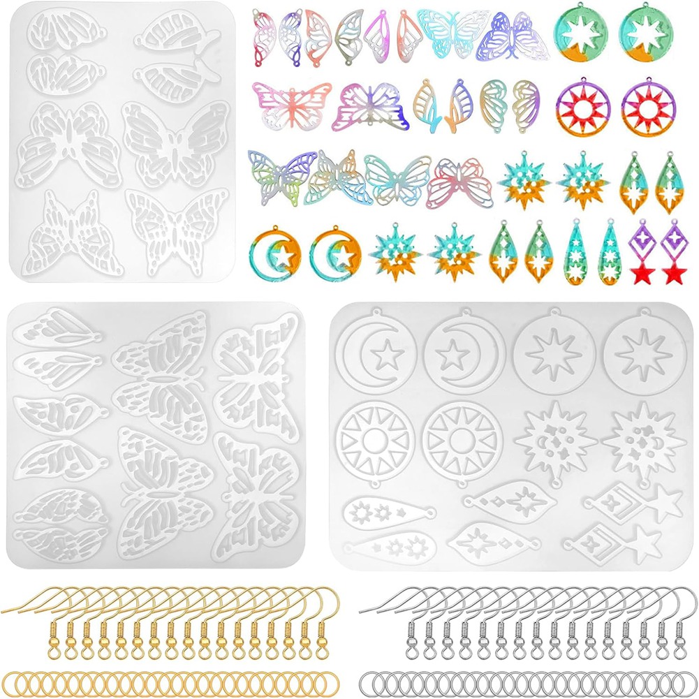 A20I 143개 레진 귀걸이 몰드 키트 실리콘 레진  - Resin Art Earrings Kit 리뷰 및 가격
