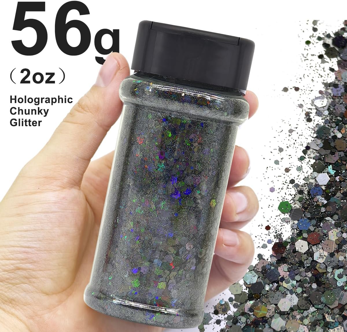실버 홀로그램 - 공예용 네일 글리터 - 2온스 글리터 - Pearl Powder Resin 리뷰 및 가격