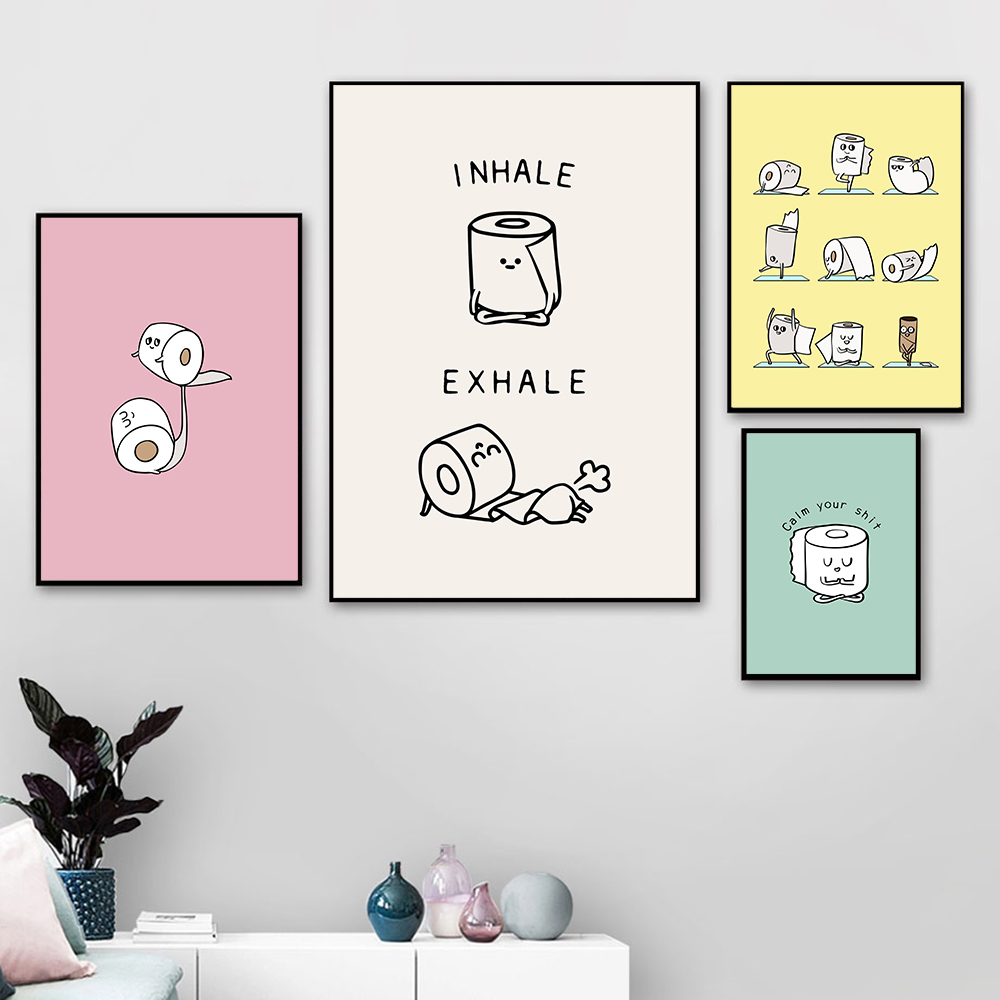 화장지 요가 재미있는 명언 미니멀리스트 벽 예술 다이아 - Resin Art Quotes 리뷰 및 가격