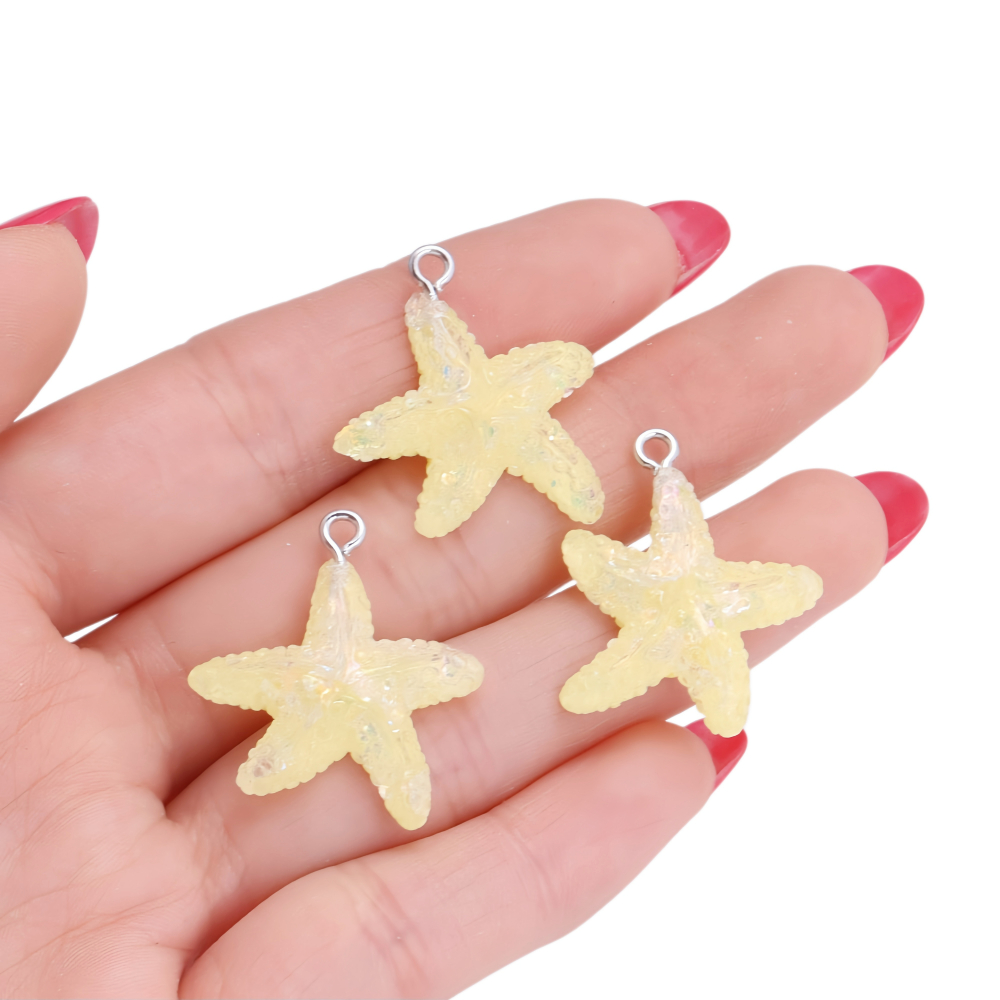 10Pcs 여성을위한 다채로운 수지 불가사리 매력 DI - Resin Art Beach Theme 리뷰 및 가격