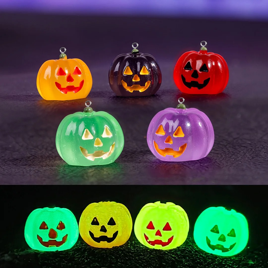 5Pcs Kawaii 빛나는 호박 수지 참 DIY 귀걸 - Resin Art Keychain 리뷰 및 가격