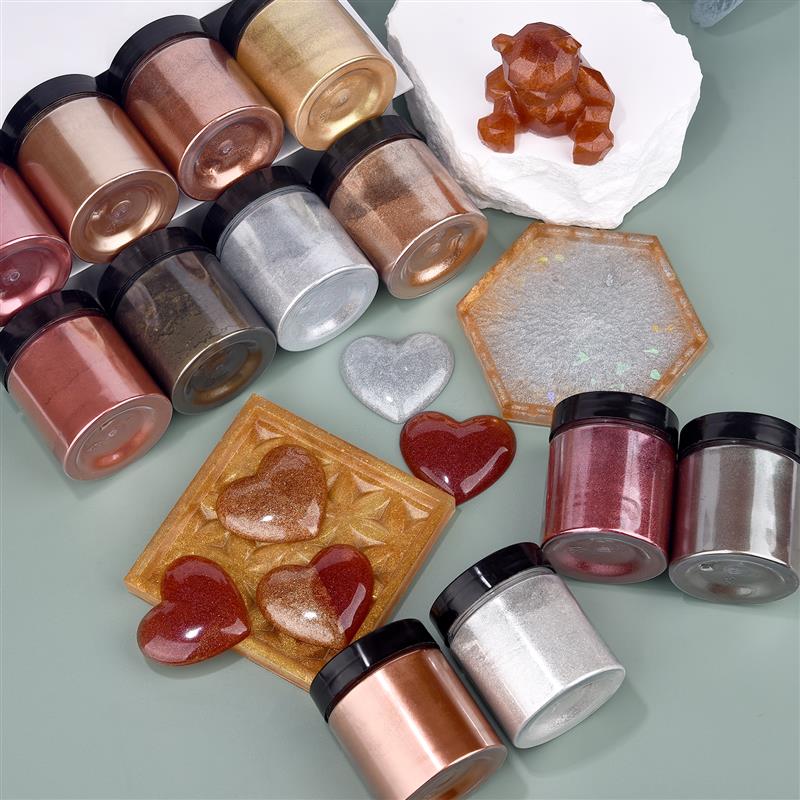 50g 쉬머 메탈릭 골드 실버 컬러 안료 진주 빛 착색 - Pearl Powder Resin 리뷰 및 가격