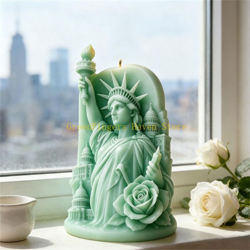 F68D 3D 자유의 여신상 엠보싱 실리콘 양초 금형  - Resin Art Gift For Anniversary 리뷰 및 가격