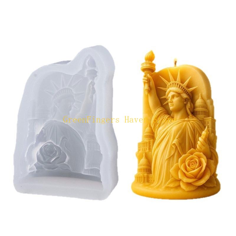 F68D 3D 자유의 여신상 엠보싱 실리콘 양초 금형  - Resin Art Gift For Anniversary 리뷰 및 가격