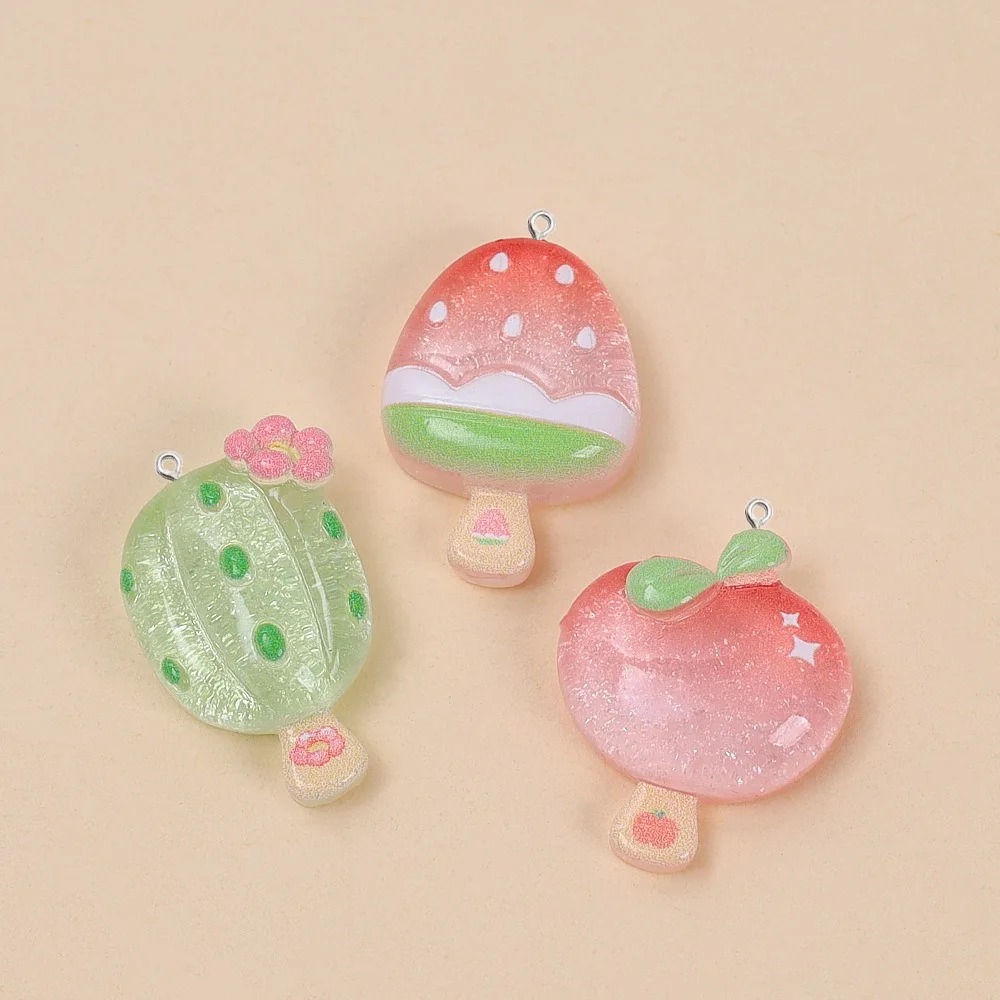10개 귀여운 여름 아이스크림 레진 펜던트 선인장 복숭 - Resin Art Keychain 리뷰 및 가격