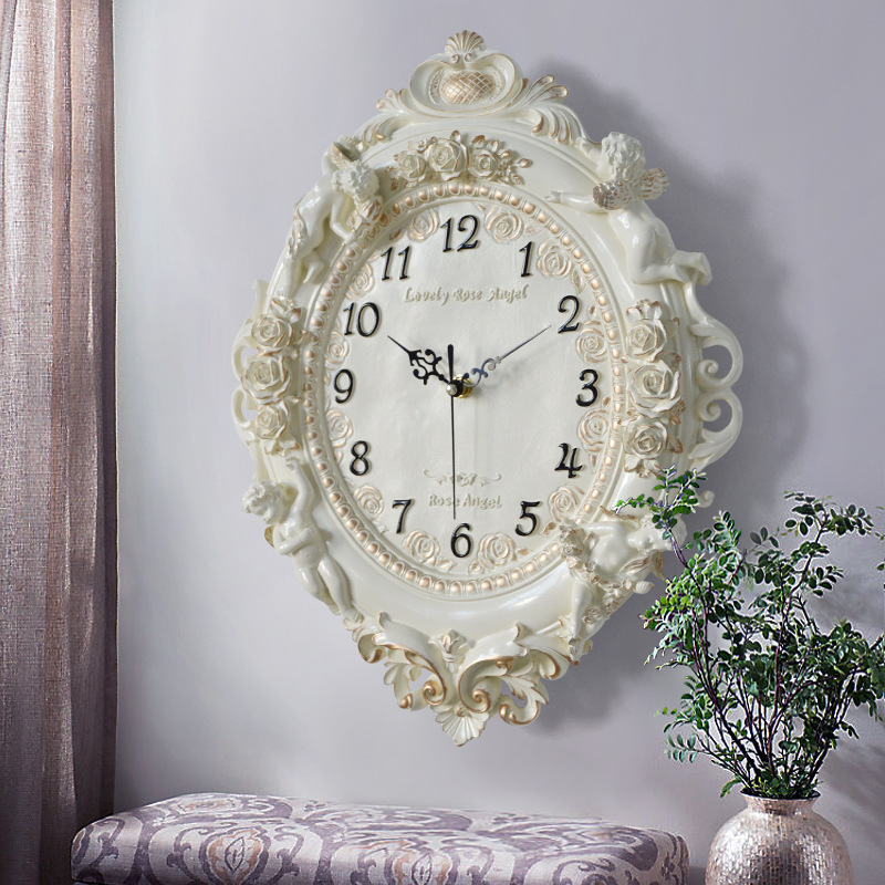 유럽풍 엔젤 벽시계 거실 크리에이티브 아트 시계 레진  - Resin Art Clock 리뷰 및 가격