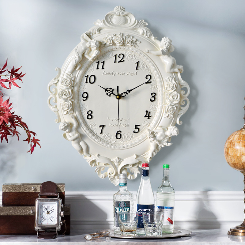 유럽풍 엔젤 벽시계 거실 크리에이티브 아트 시계 레진  - Resin Art Clock 리뷰 및 가격