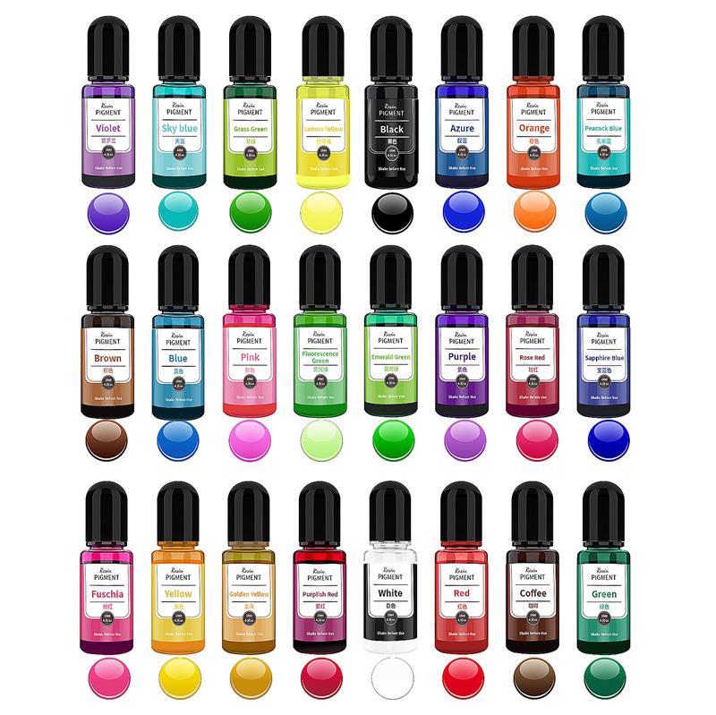 24색 10ml/병 에폭시 수지 색소 아트 잉크 알코올 - Resin Pigment Alcohol Ink 리뷰 및 가격