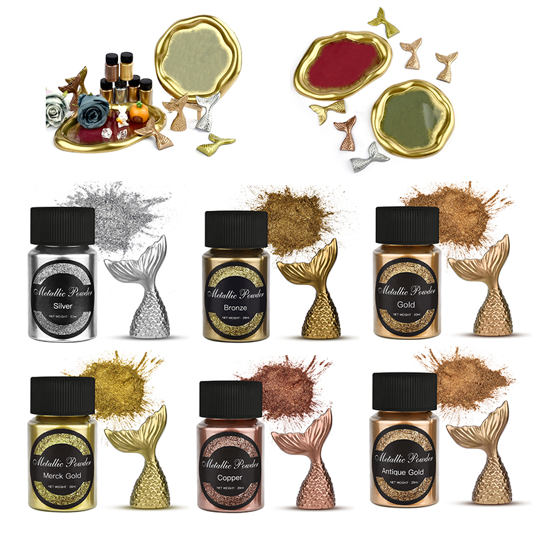 금속 글리터 파우더 골드 실버 컬러 안료, 진주 광택  - Pearl Powder Resin 리뷰 및 가격