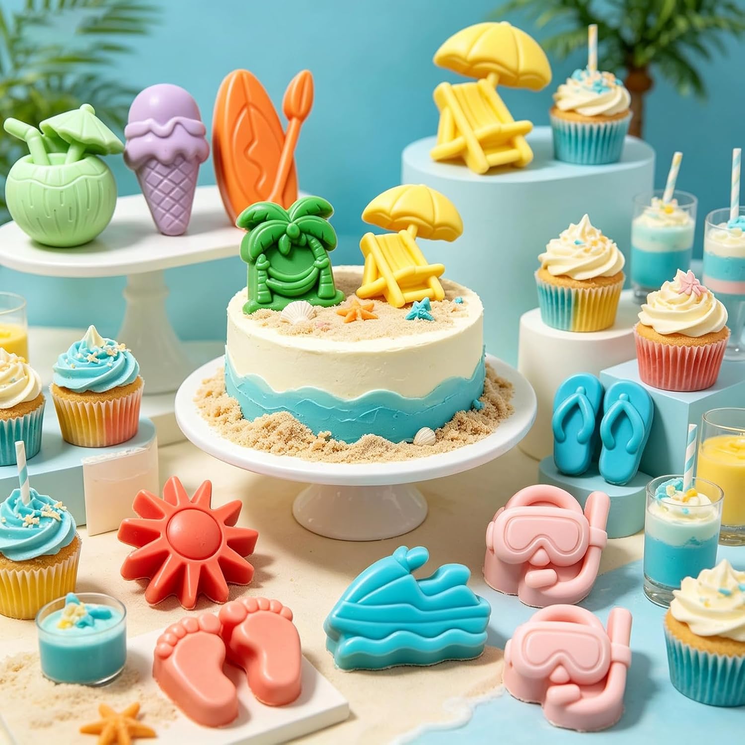 여름 해변 실리콘 몰드 10구멍 열대 해변 테마 실리콘 - Resin Art Beach Theme 리뷰 및 가격